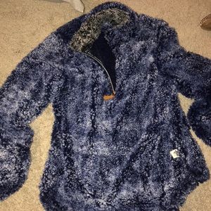 Navy blue sherpa
